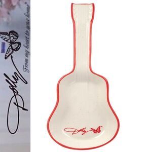 Dolly Parton Guitar Shaped Spoon Rest- Red
